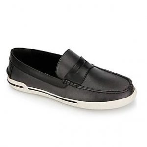 Mens G fitting Acre Out black leather slip on shoe by Clarks £44.99
